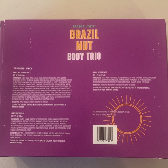 NEW Trader Joe’s Brazil Nut Body Trio - Picture 2 of 4